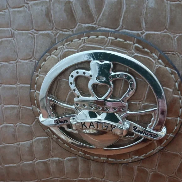 Kathy Van Zeeland Croc-Embossed Brown Crossbody Bag - Picture 4 of 15